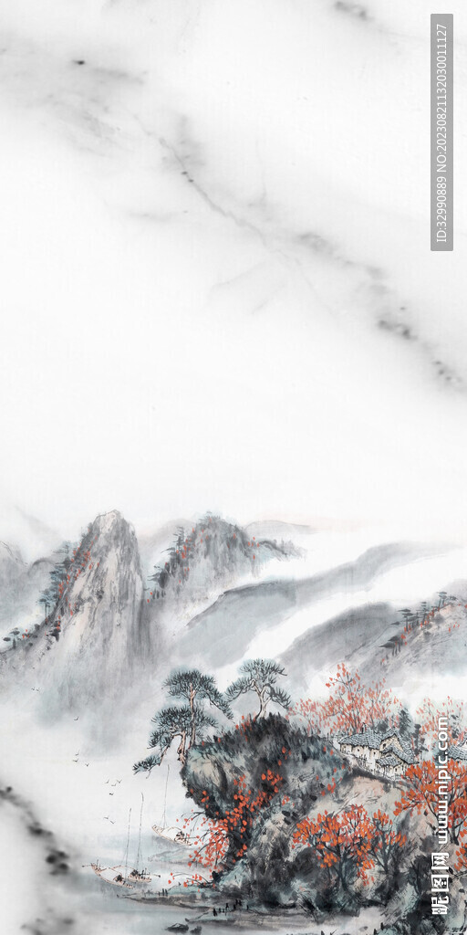 大气 中式意境玄关 Tif分层