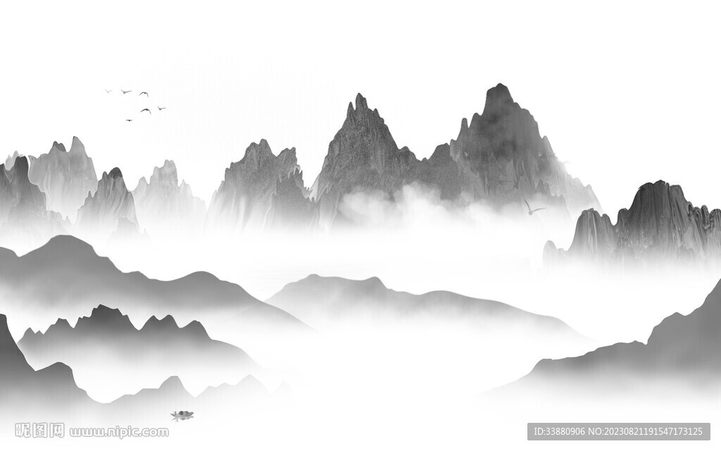 别墅 灰色高档山水 TiF分层