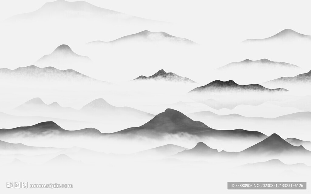 大气 灰色简约山水 TiF分层