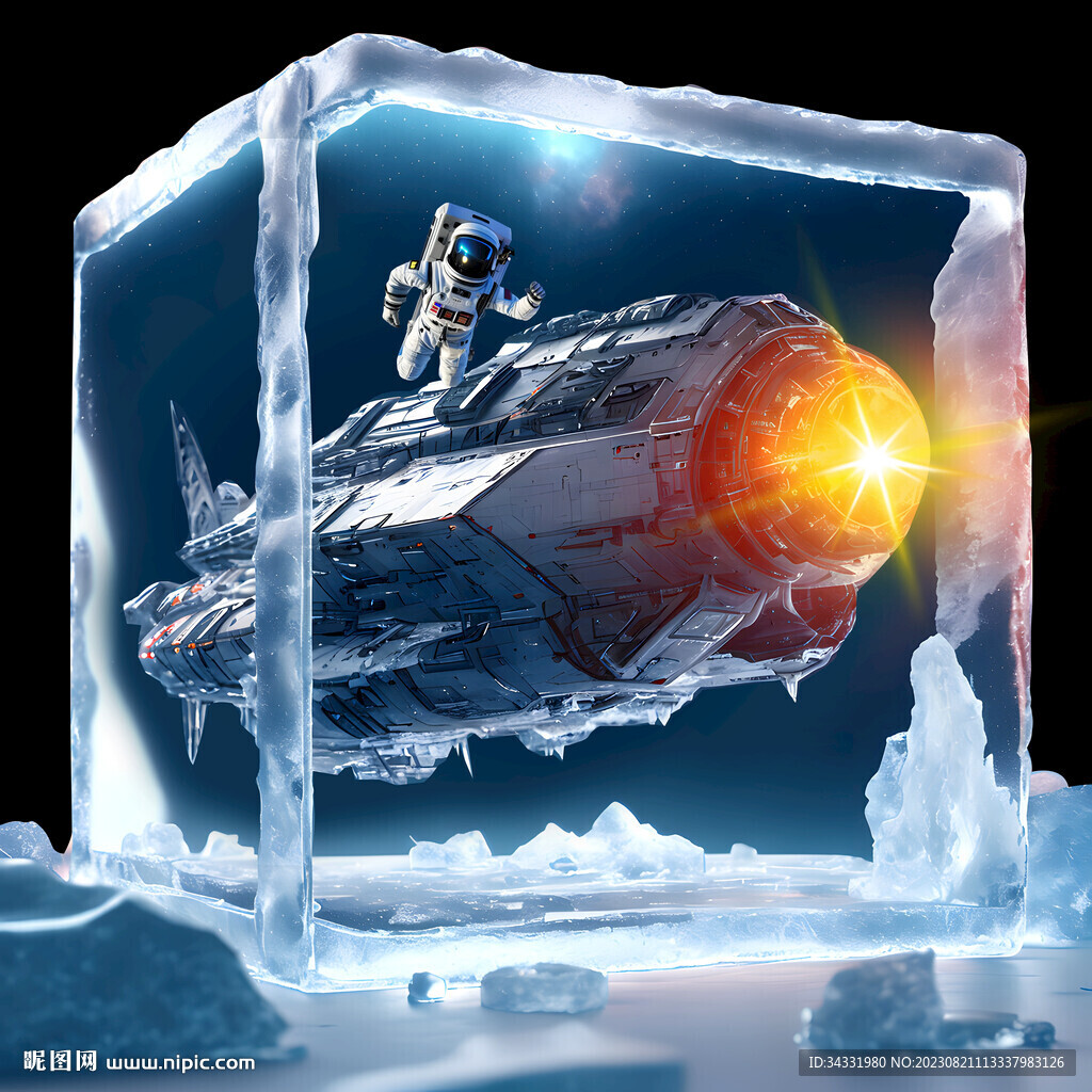 冰封的宇宙飞船