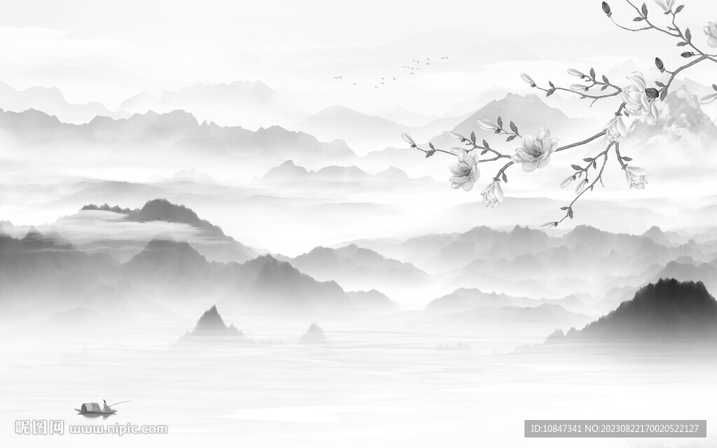 高档 高端简约山水 TiF分层