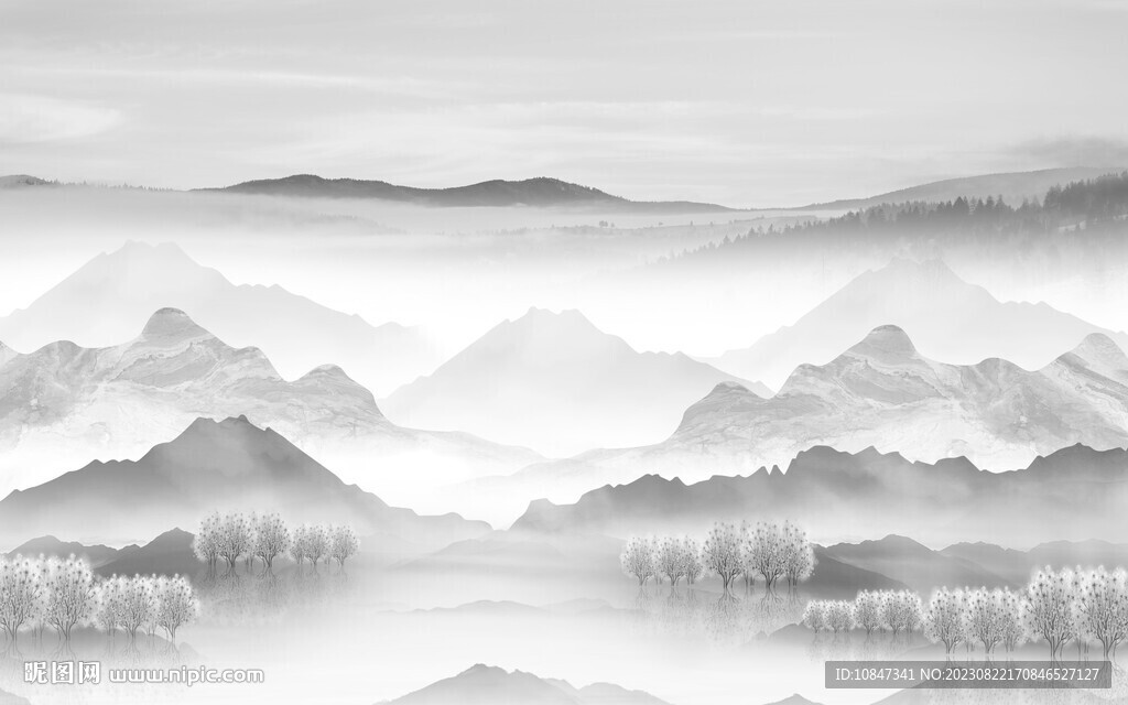 别墅 现代简约山水 TiF分层