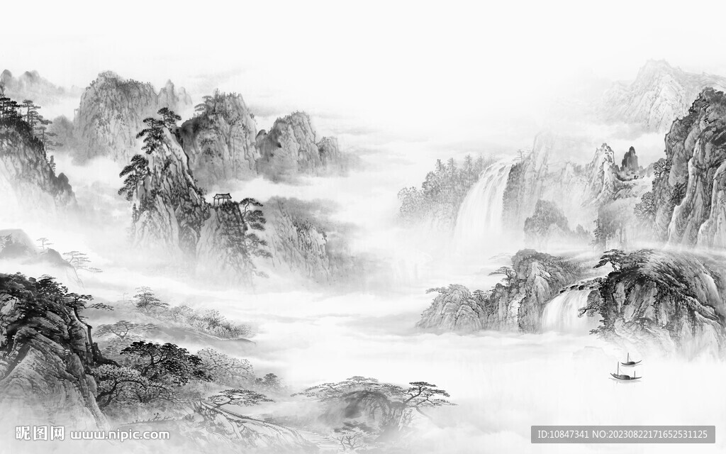 新品 现代简约山水 TiF分层