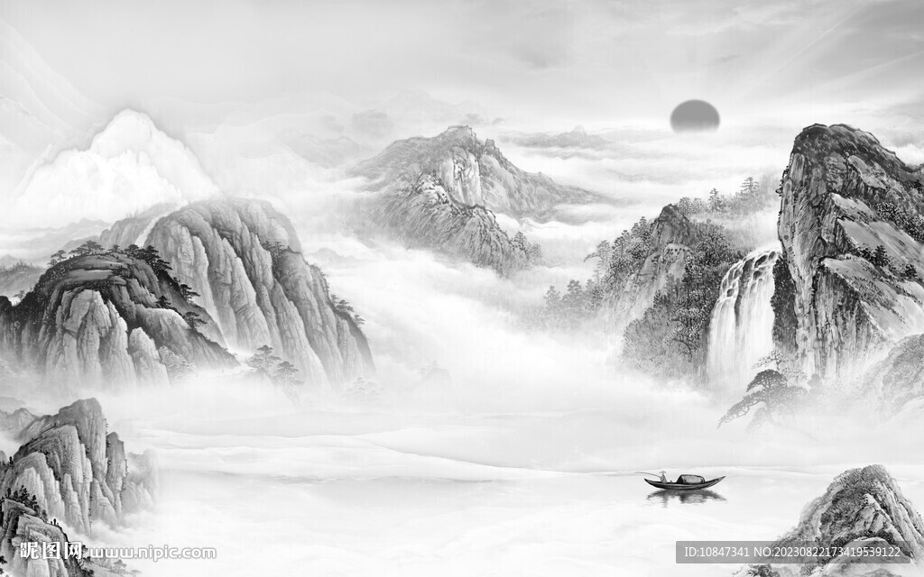 高雅 现代简约山水 TiF分层