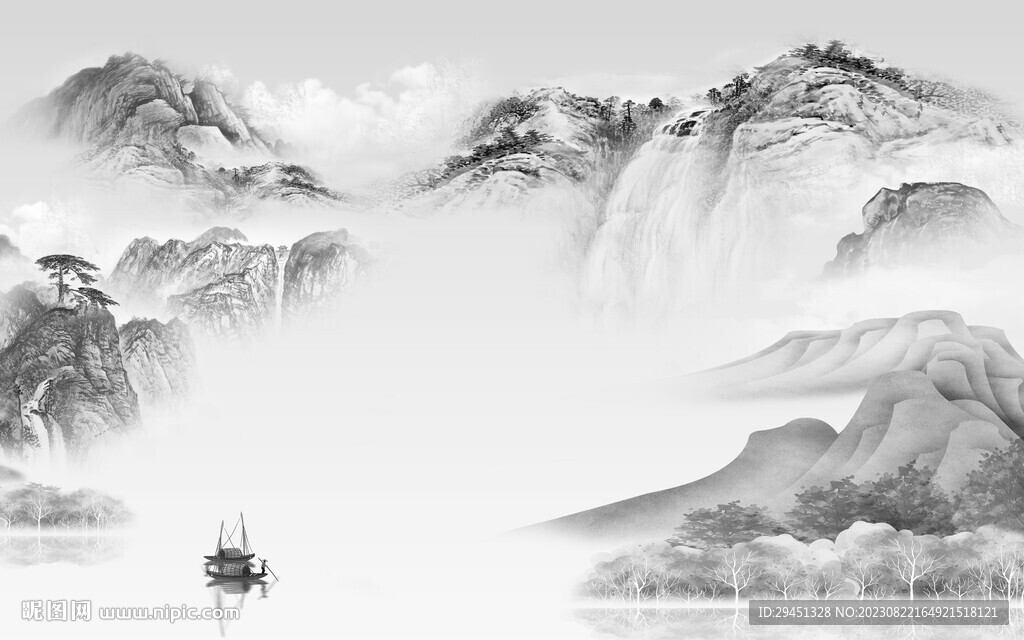 爆款 新品高端山水 TIF分层