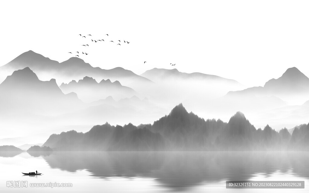 最新 极简高档山水 Tif分层