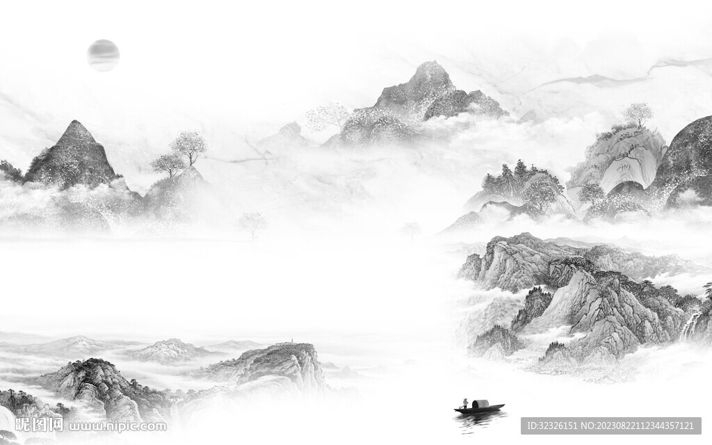 大气 极简高档山水 Tif分层