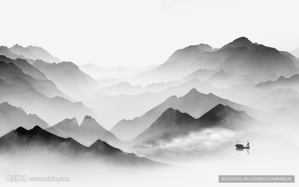 大气 高端高档山水 tif分层