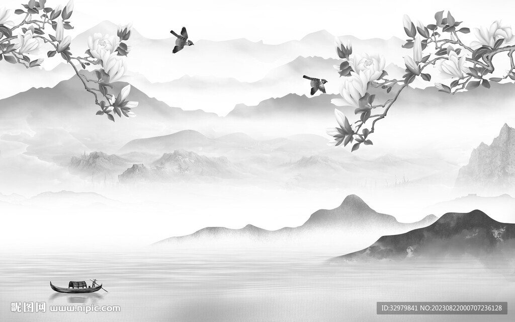 高雅 最新灰色山水 TiF分层