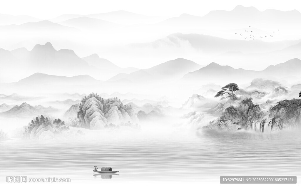 新款 最新灰色山水 TiF分层