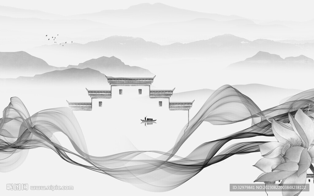 新传 大气灰色山水 TiF分层