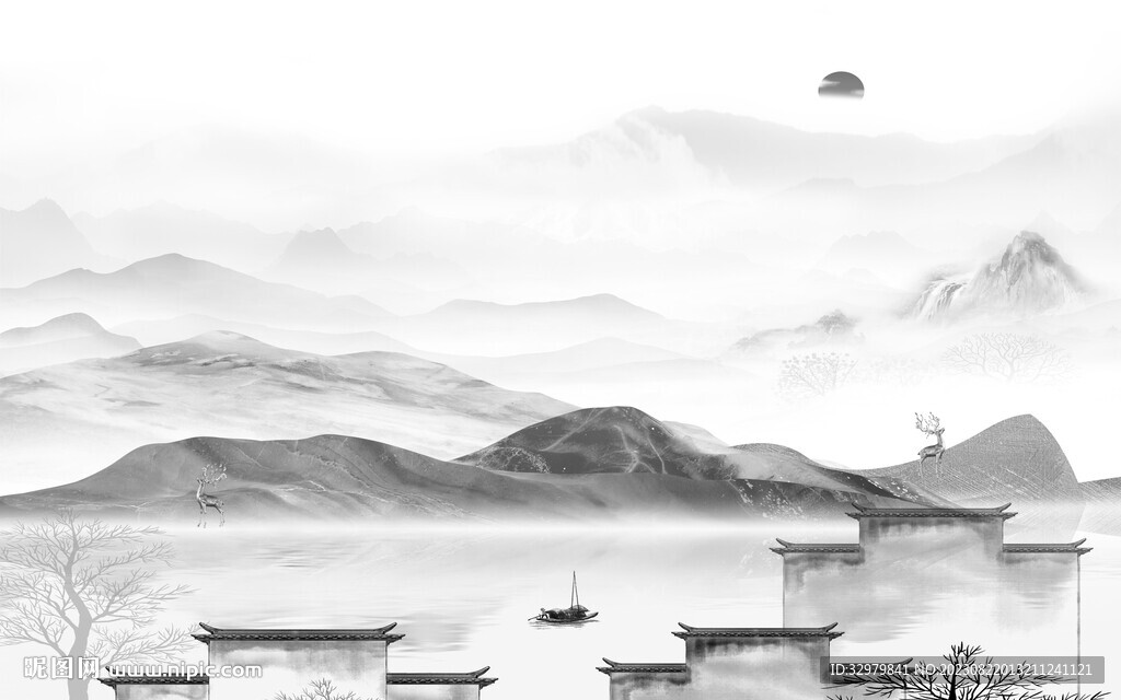 高雅 新品灰色山水 TiF分层