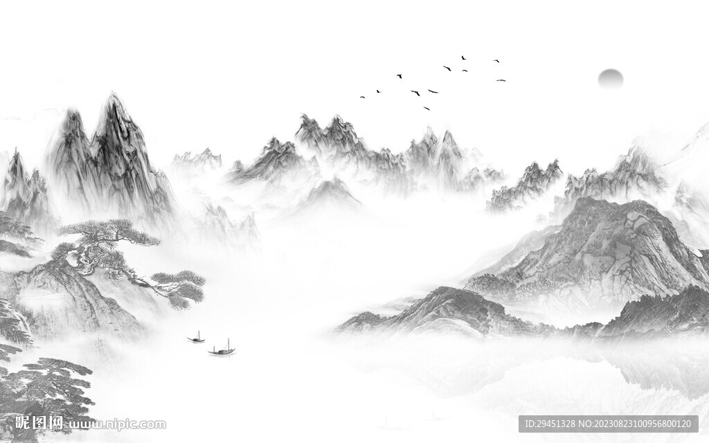 大气 新品高端山水 TIF分层