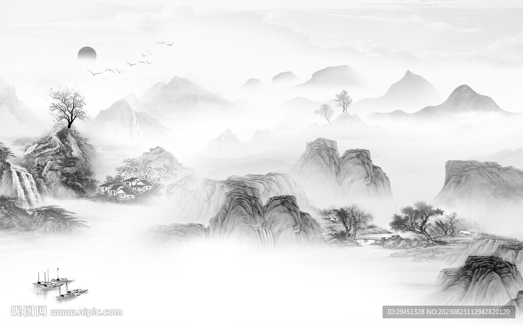 新款 简约高清山水 TIF分层