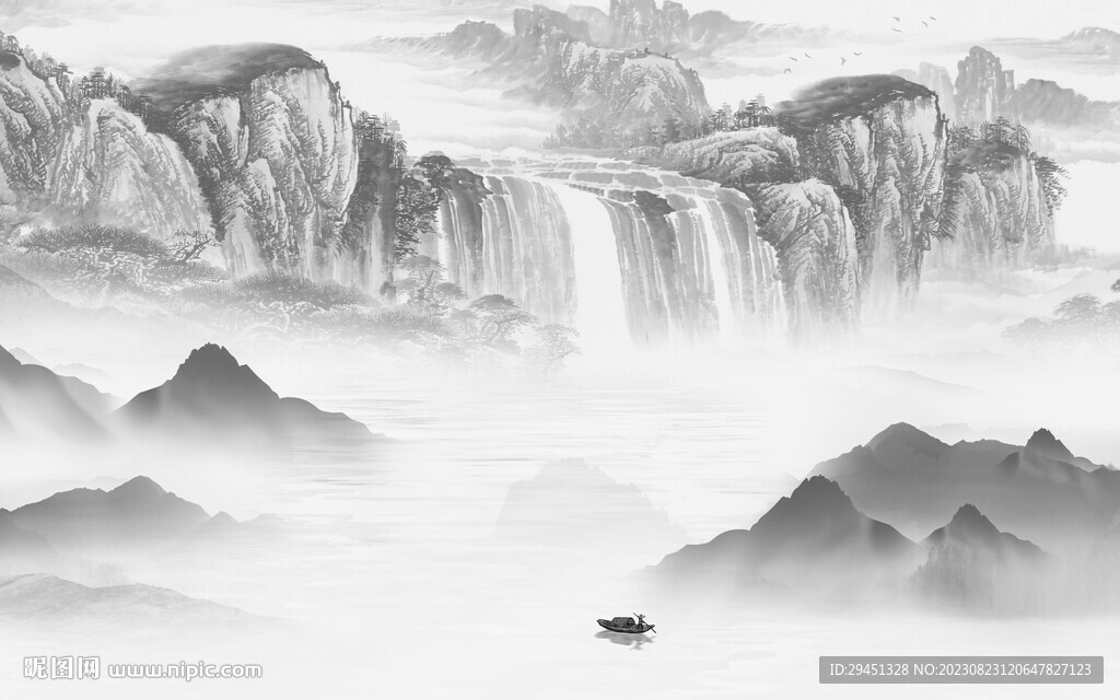 高端 简约高清山水 TIF分层