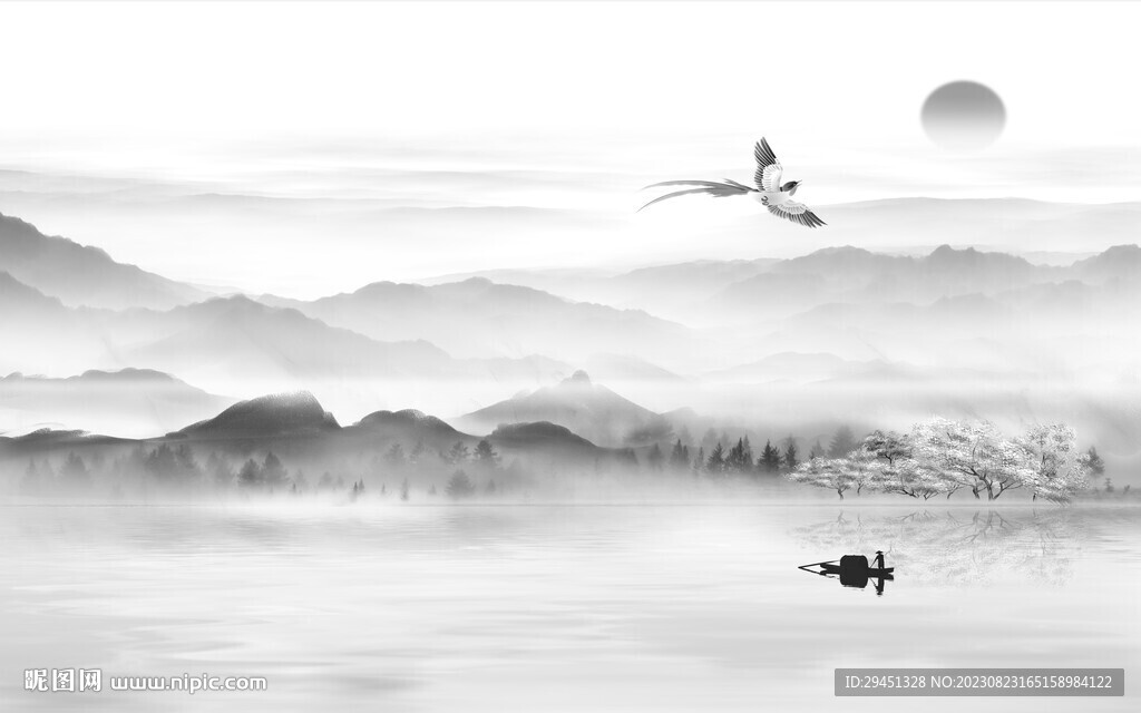 高雅 灰色新山水画 TiF分层