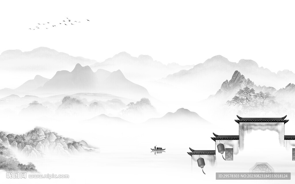 新款 爆款灰色山水 TiF分层