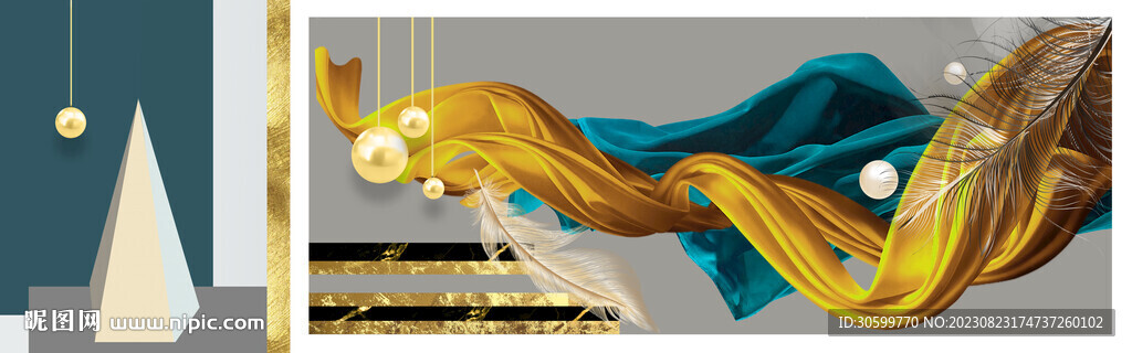 现代简约抽象床头装饰画