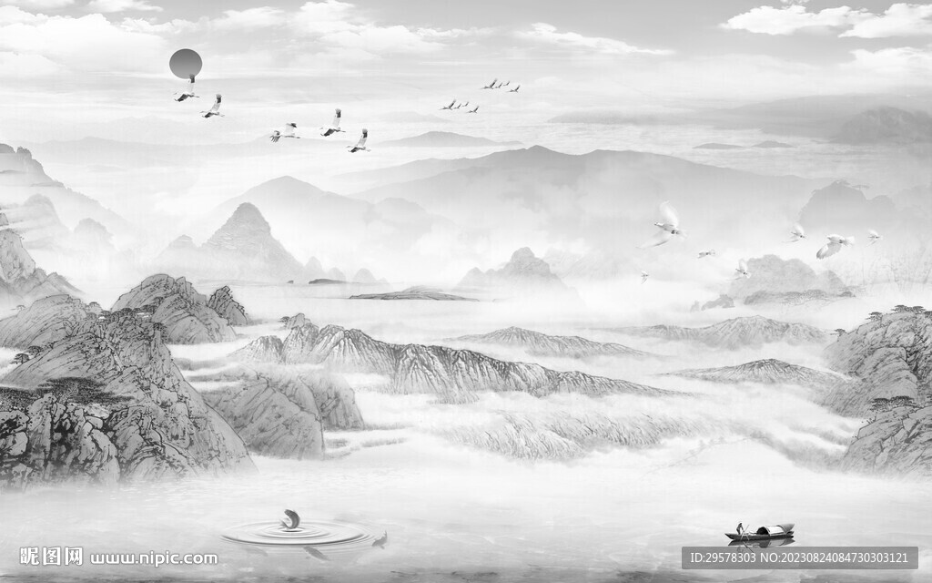 最新 高端灰色山水 TiF分层