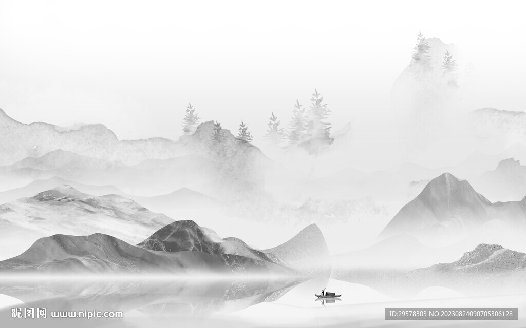 新款 中式最新山水 TiF分层