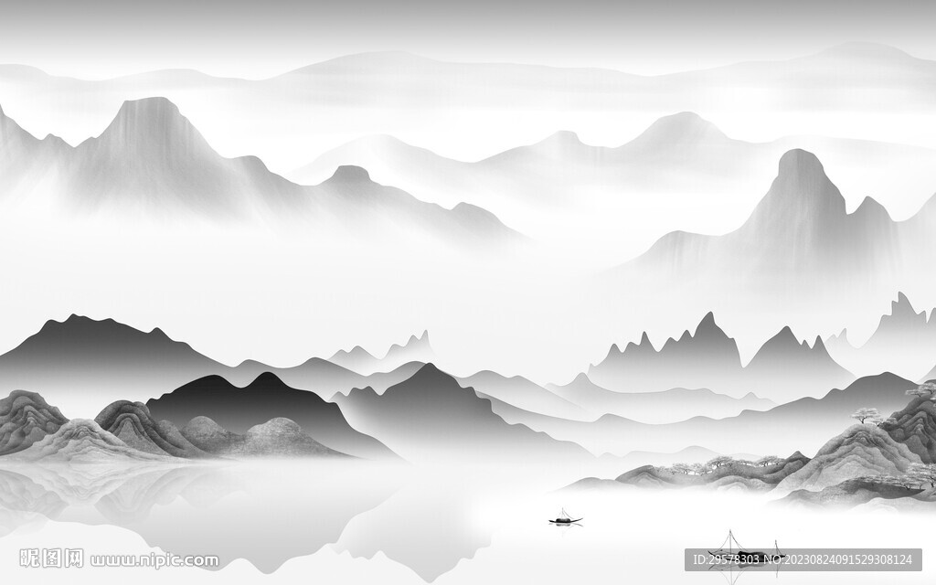 高雅 中式最新山水 TiF分层