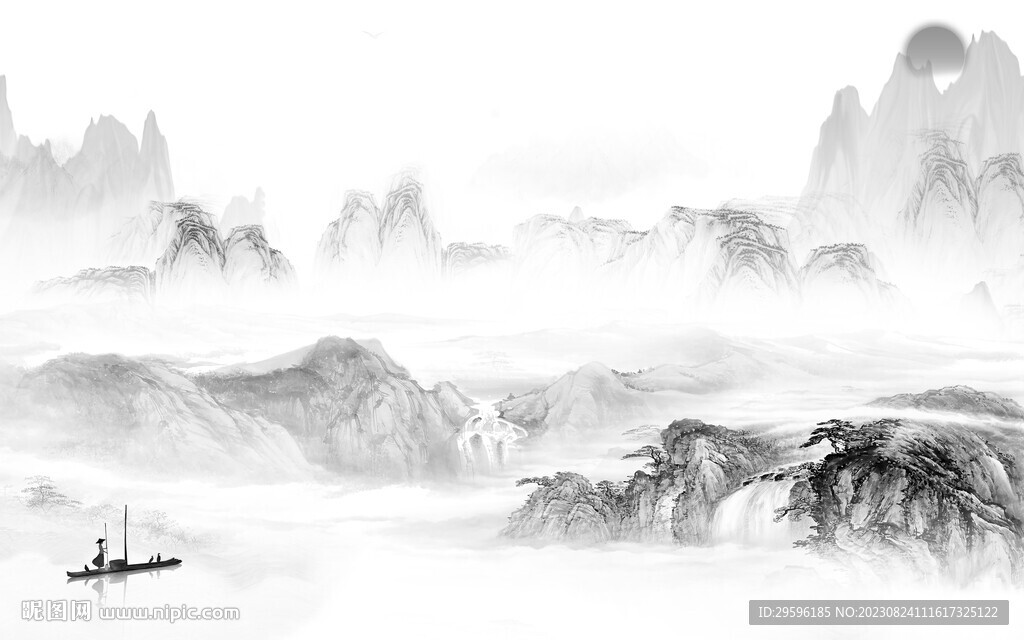 爆款 高档清晰山水 TiF分层