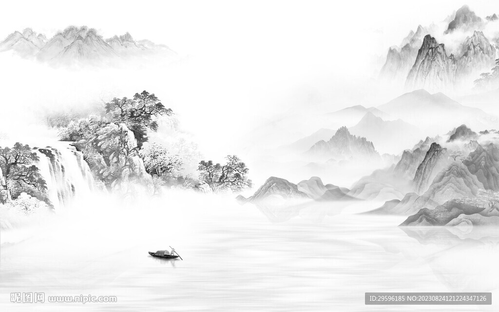 人气 现代客厅山水 TiF分层