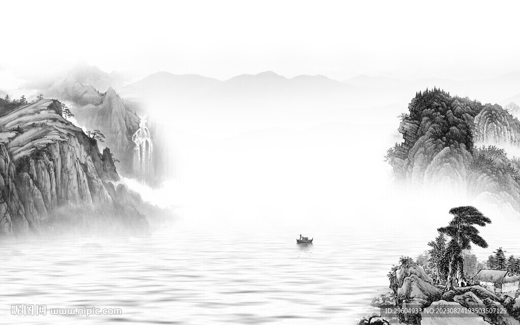 新款 灰色客厅山水 TIF分层