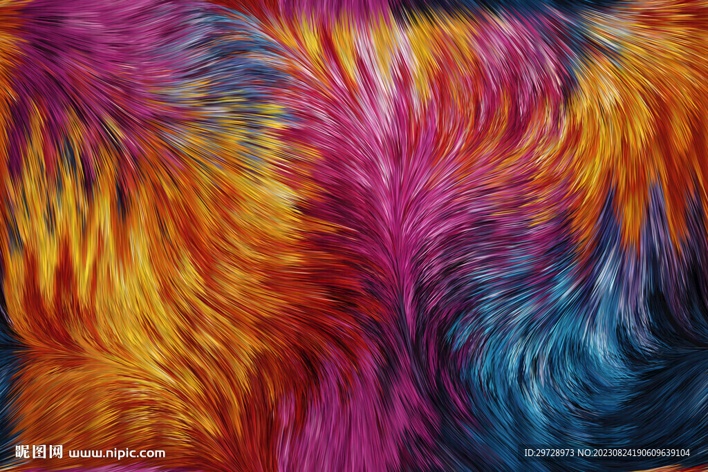 彩色毛发数码印花