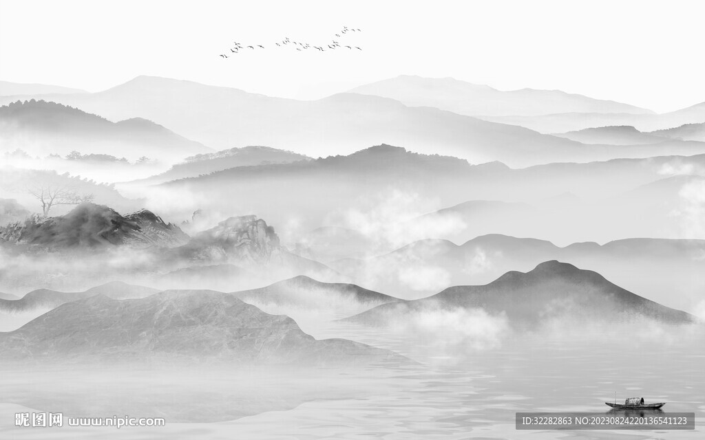 奢雅 最新灰色山水 TiF分层