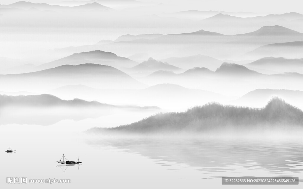 高雅 最新灰色山水 TiF分层