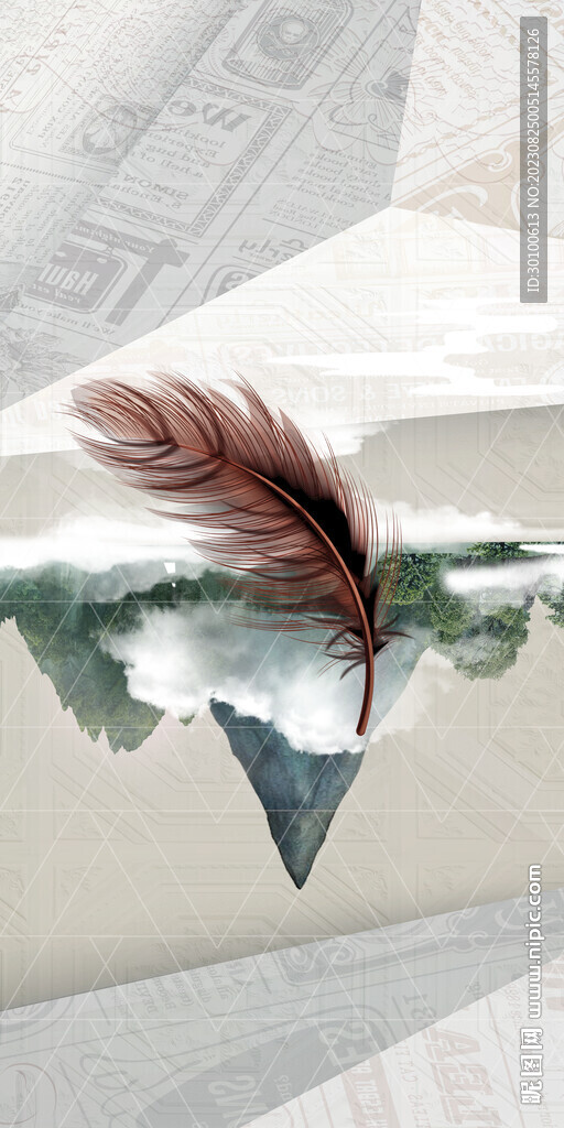 羽毛 北欧高档玄关 TiF分层