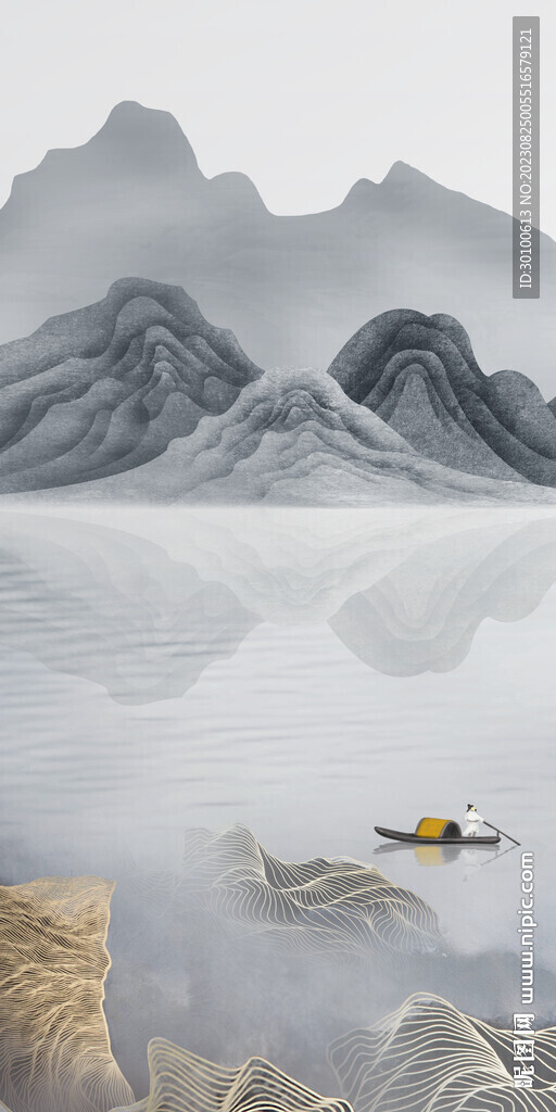 奢雅 玄关中式新画 TiF分层