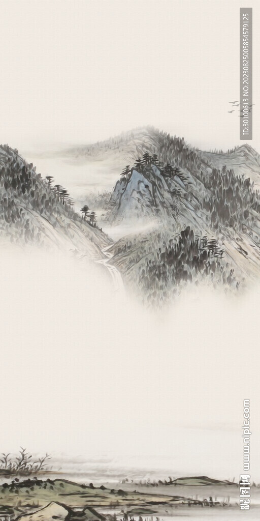 高清 玄关中式新画 TiF分层