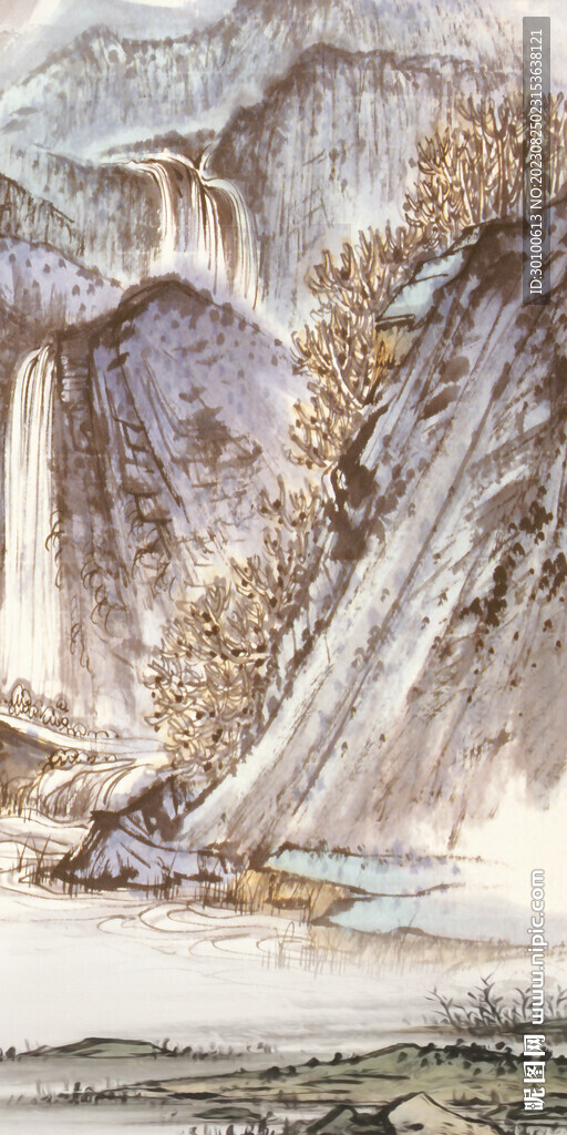 高端 中式新玄关画 Tif分层