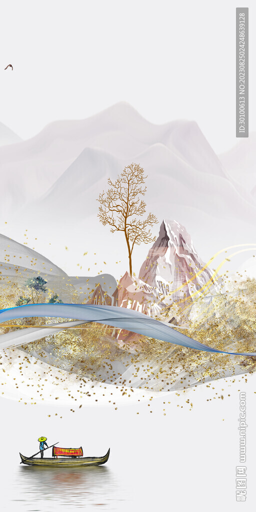 人气 中式新玄关画 Tif分层