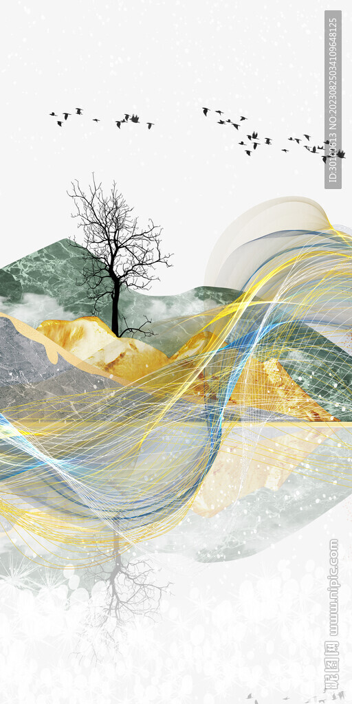 简约 爆款玄关框画 Tif分层