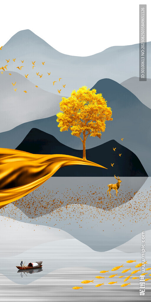 高雅 新高档玄关画 Tif分层