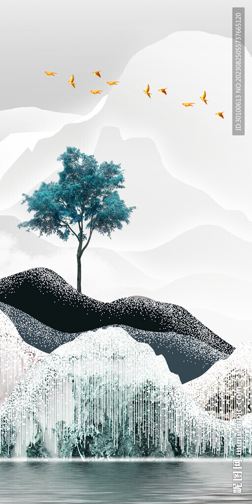 新品 中式清晰玄关 Tif分层