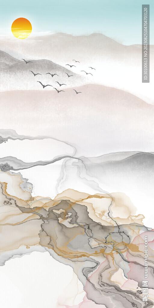 中式 高雅高清玄关 TIF分层