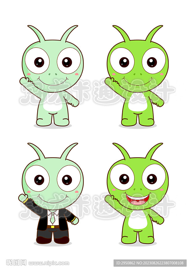 卡通螳螂仔仔矢量图集