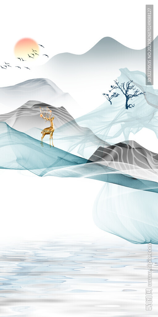 简约 玄关意境新画 Tif分层