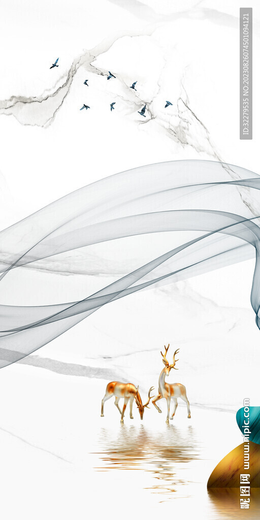 高端 玄关极简新画 Tif分层