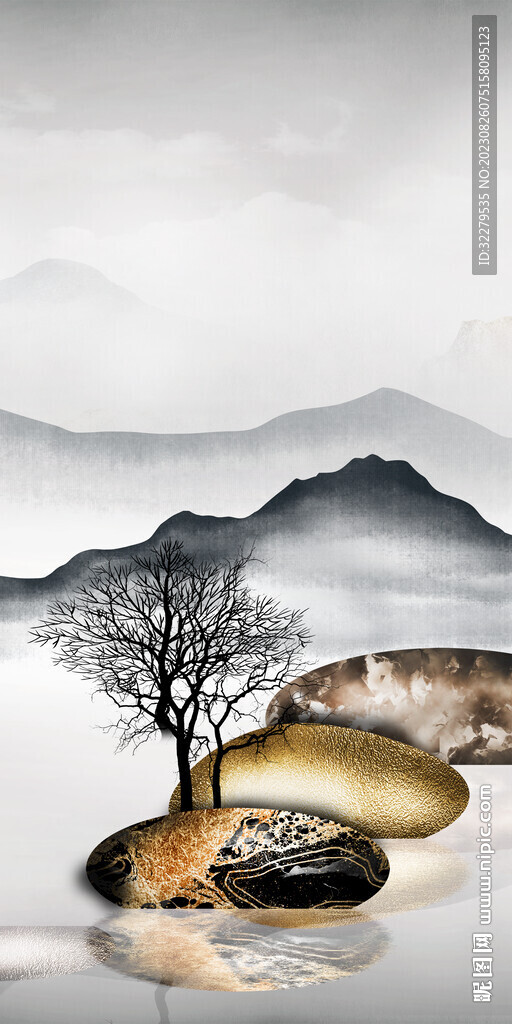 简奢 玄关高端新画 Tif分层