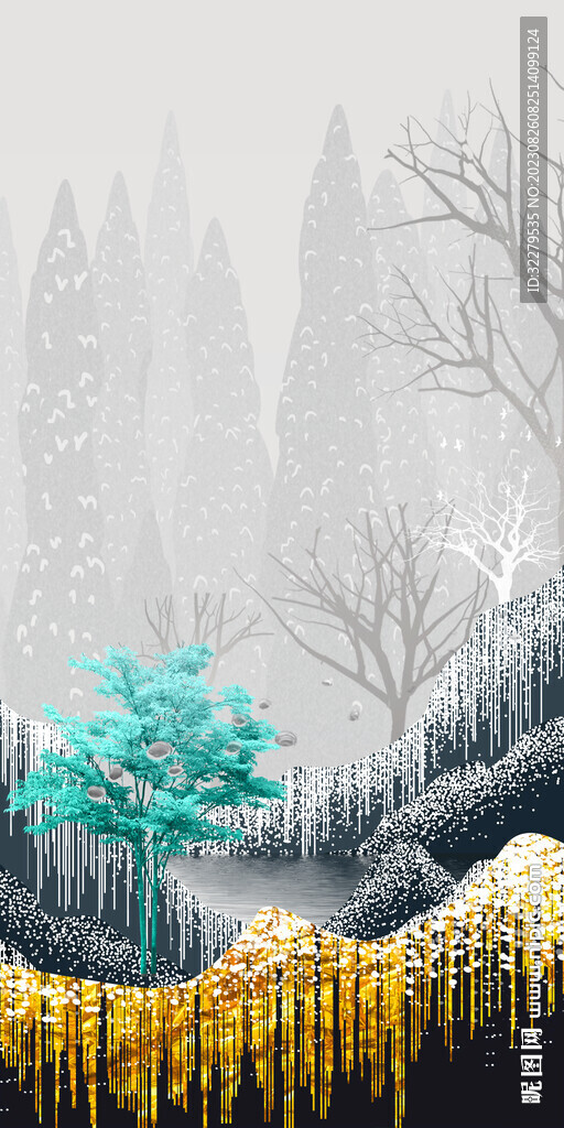 高档 玄关中式新画 Tif分层