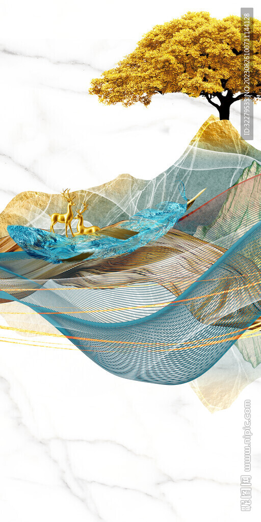 别墅 中式高档玄关 Tif分层