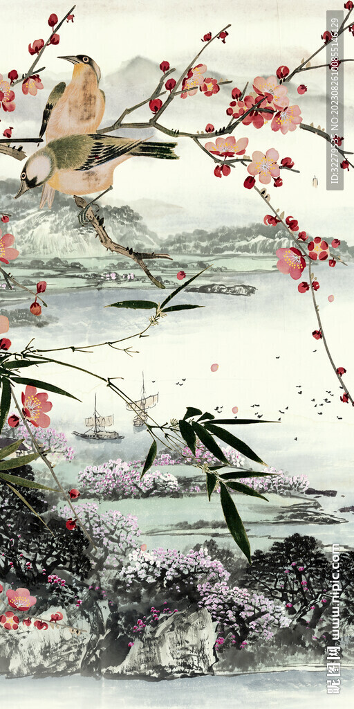 极简 中式高档玄关 Tif分层