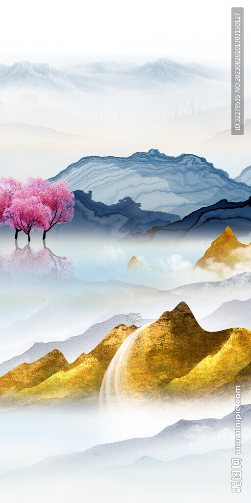 新品 中式高档玄关 Tif分层