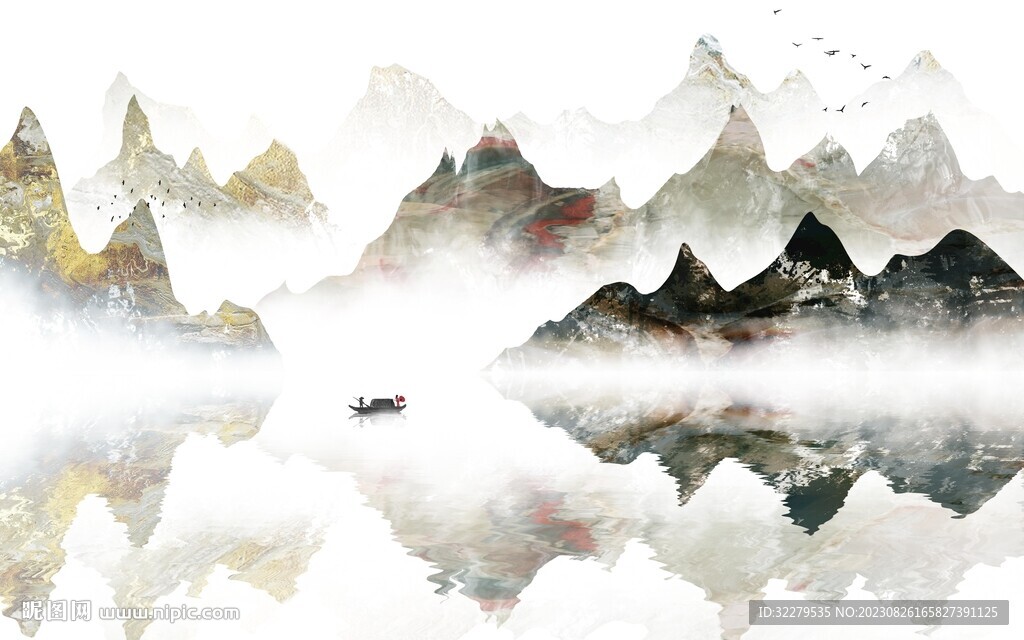 新款 最新中式山水 TiF分层