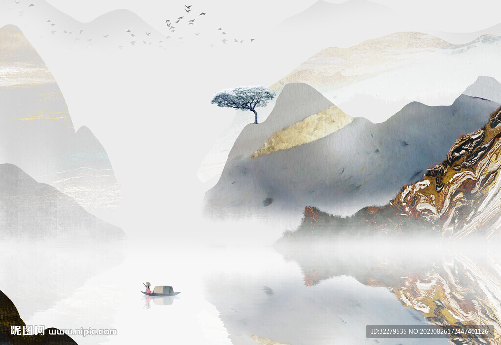 最新 中式爆款山水 TiF分层